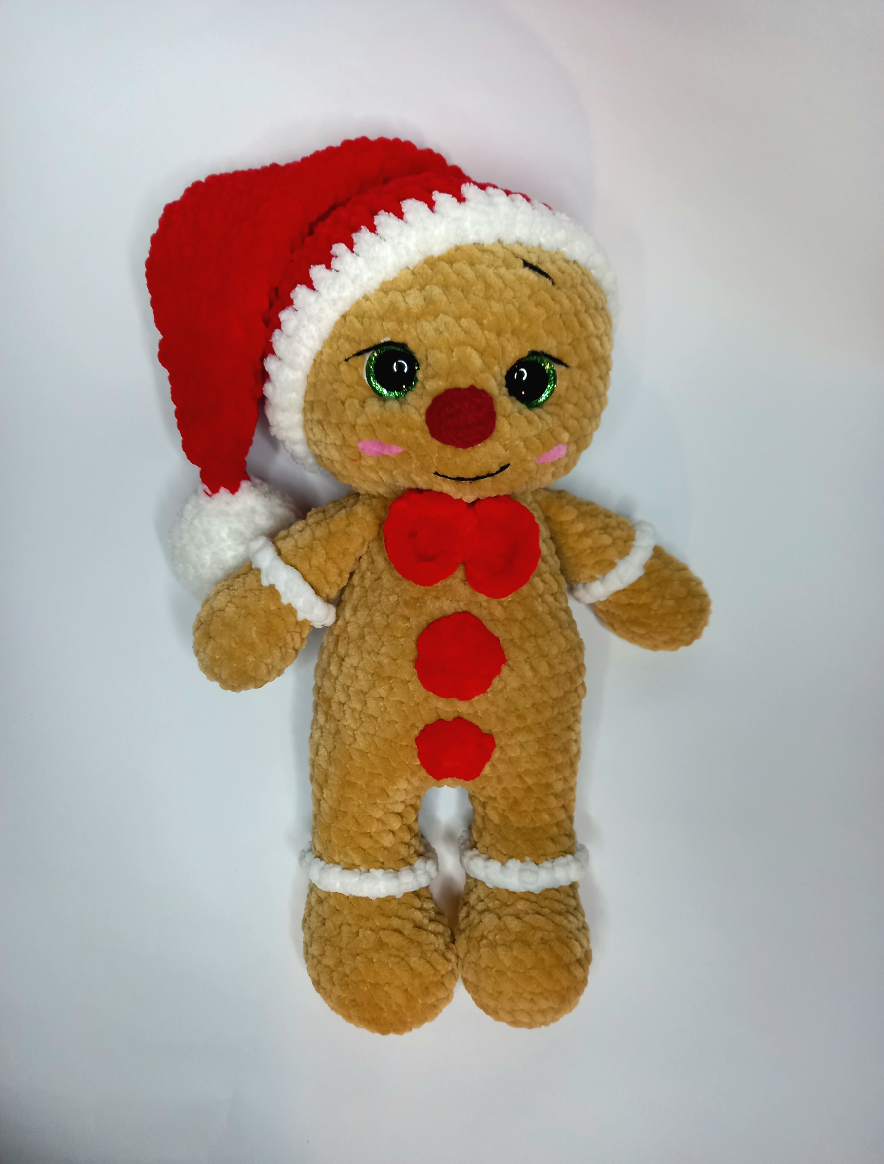 Rankų darbo nertas žaislas Kalėdinis Sausainukas - Meduoliukas